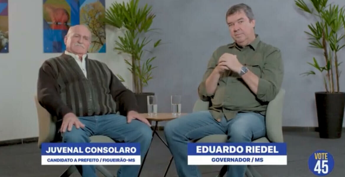 Imagem de compartilhamento para o artigo Candidato a reeleição Juvenal Consolaro Reforça Parcerias em Reunião com o Governador Eduardo Riedel para o Desenvolvimento de Figueirão da MS Todo dia